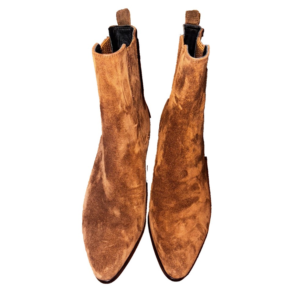 Veronica Beard ankle Boots Womens 7.5 M Alina point toe Pull On Caramel Brown